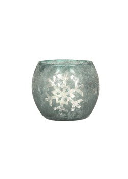 Świecznik Snowflakes wys.10 cm turquoise ze sklepu dekoria.pl w kategorii Świeczniki - zdjęcie 171749449