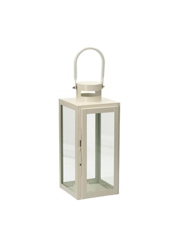 Lampion Metalowy Elegance White 40 cm ze sklepu dekoria.pl w kategorii Lampiony i lampki - zdjęcie 171779415