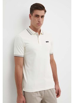 Calvin Klein polo męski kolor biały gładki K10K112469 ze sklepu ANSWEAR.com w kategorii T-shirty męskie - zdjęcie 171831748