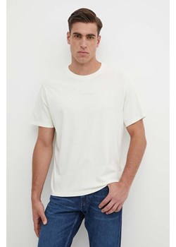 Pepe Jeans t-shirt bawełniany Dave Tee męski kolor beżowy z nadrukiem ze sklepu ANSWEAR.com w kategorii T-shirty męskie - zdjęcie 171831756