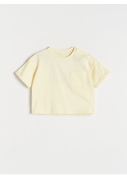 Reserved - Bawełniany t-shirt - żółty ze sklepu Reserved w kategorii Koszulki niemowlęce - zdjęcie 171931697