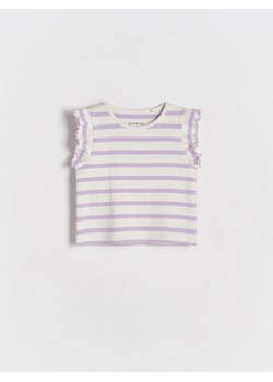 Reserved - T-shirt w paski - lawendowy ze sklepu Reserved w kategorii Koszulki niemowlęce - zdjęcie 171931716