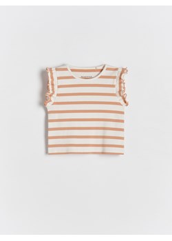 Reserved - T-shirt w paski - miedziany ze sklepu Reserved w kategorii Koszulki niemowlęce - zdjęcie 171931718