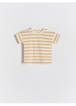 Reserved - T-shirt oversize w paski - złamana biel ze sklepu Reserved w kategorii Koszulki niemowlęce - zdjęcie 171931909