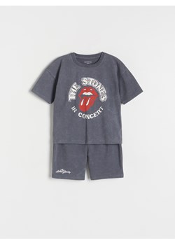 Reserved - Bawełniany komplet The Rolling Stones - ciemnoszary ze sklepu Reserved w kategorii Koszulki niemowlęce - zdjęcie 171931965