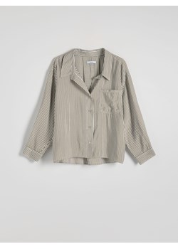 Reserved - Koszula z wiskozą - oliwkowy ze sklepu Reserved w kategorii Koszule damskie - zdjęcie 171932029