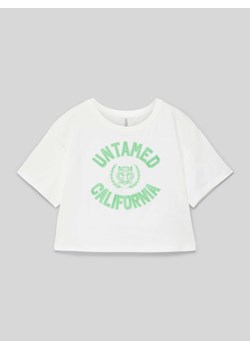 T-shirt krótki z nadrukowanym motywem model ‘VILLA’ ze sklepu Peek&Cloppenburg  w kategorii Bluzki dziewczęce - zdjęcie 171932679