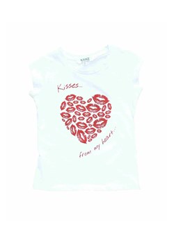 Dziewczęca koszulka z krótkim rękawem biała ze sklepu 5.10.15 w kategorii Bluzki dziewczęce - zdjęcie 171932996