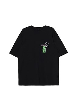 Cropp - Czarny t-shirt z printem front and back - czarny ze sklepu Cropp w kategorii T-shirty męskie - zdjęcie 171933705
