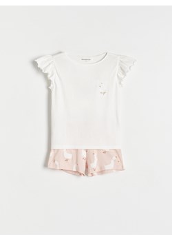 Reserved - Dwuczęściowa piżama w gąski - złamana biel ze sklepu Reserved w kategorii Piżamy dziecięce - zdjęcie 171933908