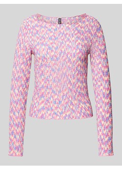 Bluzka z długim rękawem i fakturowanym wzorem model ‘MARIANNE’ ze sklepu Peek&Cloppenburg  w kategorii Bluzki damskie - zdjęcie 171934916