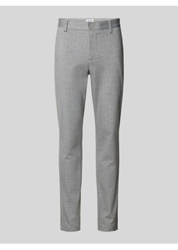 Spodnie o kroju slim fit ze wzorem w paski model ‘MARK’ ze sklepu Peek&Cloppenburg  w kategorii Spodnie męskie - zdjęcie 171934938