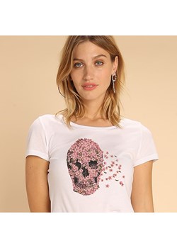 WOOOP Koszulka &quot;Beautiful Death&quot; w kolorze białym ze sklepu Limango Polska w kategorii Bluzki damskie - zdjęcie 171935477