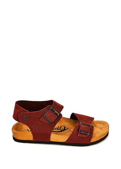 Moosefield Skórzane sandały w kolorze bordowym ze sklepu Limango Polska w kategorii Sandały damskie - zdjęcie 171935696