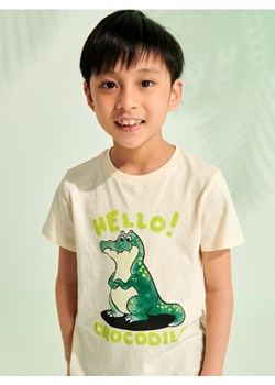 Sinsay - Koszulka z nadrukiem - kremowy ze sklepu Sinsay w kategorii T-shirty chłopięce - zdjęcie 171937238
