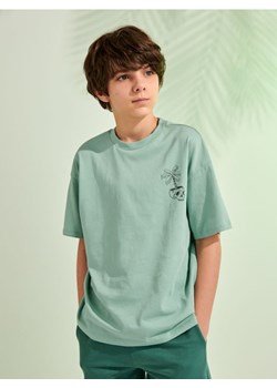 Sinsay - Koszulka z nadrukiem - zielony ze sklepu Sinsay w kategorii T-shirty chłopięce - zdjęcie 171937349