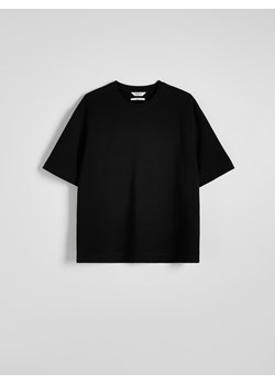 Reserved - Gładki T-shirt boxy - czarny ze sklepu Reserved w kategorii T-shirty męskie - zdjęcie 171938626