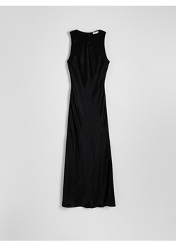 Reserved - Satynowa sukienka maxi z wiskozy - czarny ze sklepu Reserved w kategorii Sukienki - zdjęcie 171938858