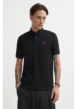 The Kooples polo bawełniane kolor czarny z aplikacją HPOC28010K ze sklepu ANSWEAR.com w kategorii T-shirty męskie - zdjęcie 171940295
