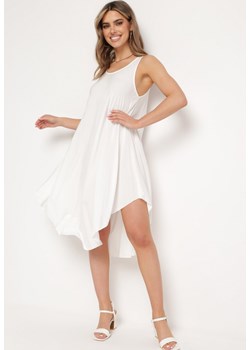 Biała Rozkloszowana Sukienka z Bawełny Tesaxelle ze sklepu Born2be Odzież w kategorii Sukienki - zdjęcie 171942018