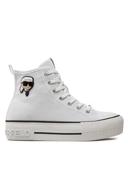 Trampki KARL LAGERFELD KL60444 White Canvas 911 ze sklepu eobuwie.pl w kategorii Trampki damskie - zdjęcie 171949075