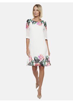 Lekka zwiewna biała sukienka w kwiaty Potis & Verso Nina ze sklepu Eye For Fashion w kategorii Sukienki - zdjęcie 171949548