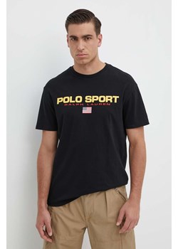 Polo Ralph Lauren t-shirt bawełniany męski kolor czarny z nadrukiem ze sklepu ANSWEAR.com w kategorii T-shirty męskie - zdjęcie 171950365