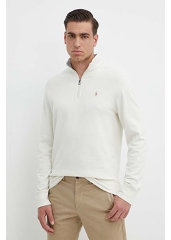 Polo Ralph Lauren bluza męska kolor beżowy gładka ze sklepu ANSWEAR.com w kategorii Bluzy męskie - zdjęcie 171950738