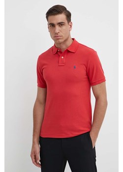 Polo Ralph Lauren polo bawełniane kolor czerwony ze sklepu ANSWEAR.com w kategorii T-shirty męskie - zdjęcie 171951008