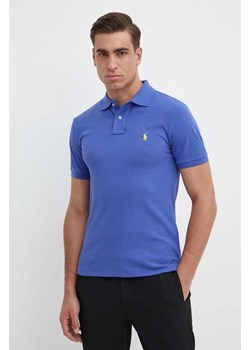 Polo Ralph Lauren polo bawełniane kolor niebieski ze sklepu ANSWEAR.com w kategorii T-shirty męskie - zdjęcie 171951009