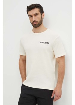 Tommy Hilfiger t-shirt lounge bawełniany kolor beżowy gładki UM0UM03116 ze sklepu ANSWEAR.com w kategorii T-shirty męskie - zdjęcie 171951117