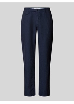 Spodnie lniane z kieszeniami z tyłu ze sklepu Peek&Cloppenburg  w kategorii Spodnie męskie - zdjęcie 171951868
