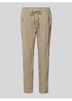 Spodnie o kroju tapered fit z kieszeniami zapinanymi na zamek błyskawiczny model ‘Future Worker’ ze sklepu Peek&Cloppenburg  w kategorii Spodnie damskie - zdjęcie 171951995
