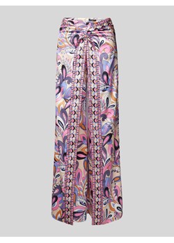 Spodnie materiałowe z szeroką nogawką i wiązanym detalem model ‘GYPSET’ ze sklepu Peek&Cloppenburg  w kategorii Spodnie damskie - zdjęcie 171952078