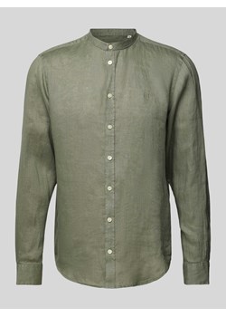 Koszula lniana ze stójką model ‘Anton’ ze sklepu Peek&Cloppenburg  w kategorii Koszule męskie - zdjęcie 171952096