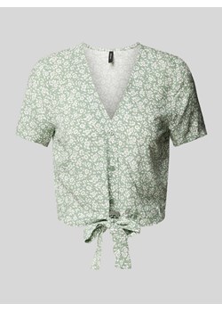 Bluzka z wiskozy z wiązanym detalem model ‘EASY JOY’ ze sklepu Peek&Cloppenburg  w kategorii Bluzki damskie - zdjęcie 171952106