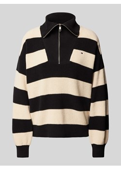 Sweter z dzianiny z blokowymi pasami ze sklepu Peek&Cloppenburg  w kategorii Swetry damskie - zdjęcie 171952167