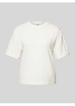 T-shirt z prążkowanym okrągłym dekoltem ze sklepu Peek&Cloppenburg  w kategorii Bluzki damskie - zdjęcie 171952175
