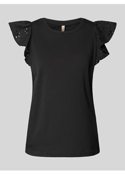 T-shirt w jednolitym kolorze model ‘Loraine’ ze sklepu Peek&Cloppenburg  w kategorii Bluzki damskie - zdjęcie 171952237