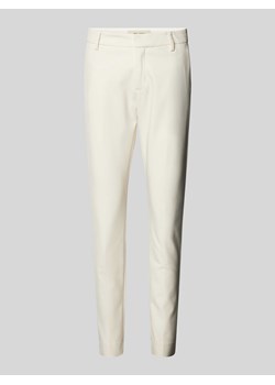 Spodnie ze streczem i aplikacją z logo model ‘ABBY NIGHT PANT’ ze sklepu Peek&Cloppenburg  w kategorii Spodnie damskie - zdjęcie 171952275
