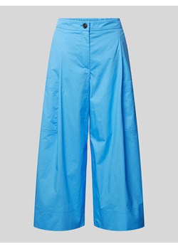 Spodnie materiałowe z szeroką nogawką i zakładkami w pasie ze sklepu Peek&Cloppenburg  w kategorii Spodnie damskie - zdjęcie 171952306