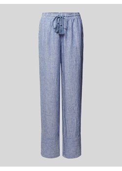 Spodnie lniane w paski ze sklepu Peek&Cloppenburg  w kategorii Spodnie damskie - zdjęcie 171952368