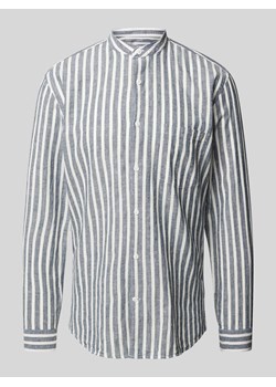 Koszula lniana o kroju Slim Fit z wzorem w paski ze sklepu Peek&Cloppenburg  w kategorii Koszule męskie - zdjęcie 171952395