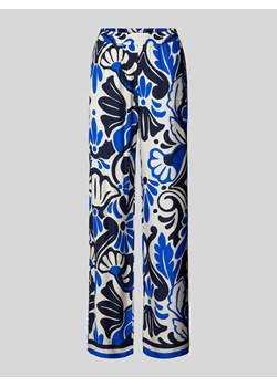 Spodnie materiałowe z szerokimi nogawkami i nadrukiem na całej powierzchni ze sklepu Peek&Cloppenburg  w kategorii Spodnie damskie - zdjęcie 171952447