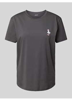 T-shirt z wyhaftowanym napisem ze sklepu Peek&Cloppenburg  w kategorii Bluzki damskie - zdjęcie 171952617