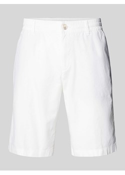Szorty lniane o kroju regular fit z kieszenią z tyłu ze sklepu Peek&Cloppenburg  w kategorii Spodenki męskie - zdjęcie 171952857