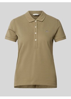 Koszulka polo o kroju slim fit z wyhaftowanym logo ze sklepu Peek&Cloppenburg  w kategorii Bluzki damskie - zdjęcie 171953018