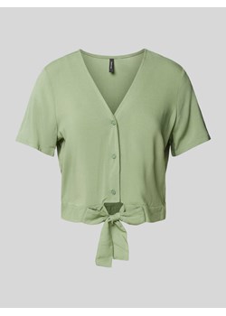 Bluzka z wiskozy z wiązanym detalem model ‘EASY JOY’ ze sklepu Peek&Cloppenburg  w kategorii Bluzki damskie - zdjęcie 171953037