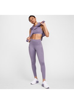 Damskie legginsy 7/8 z wysokim stanem i kieszeniami zapewniające mocne wsparcie Nike Go - Fiolet ze sklepu Nike poland w kategorii Spodnie damskie - zdjęcie 171953059