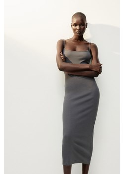 H & M - Długa sukienka na ramiączkach - Szary ze sklepu H&M w kategorii Sukienki - zdjęcie 171953198
